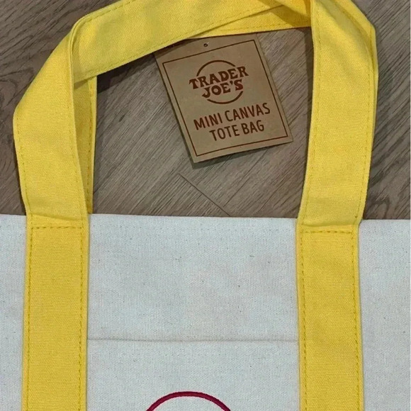 Brand New Trader Joe’s Mini Tote in Yellow - Picture 4 of 4